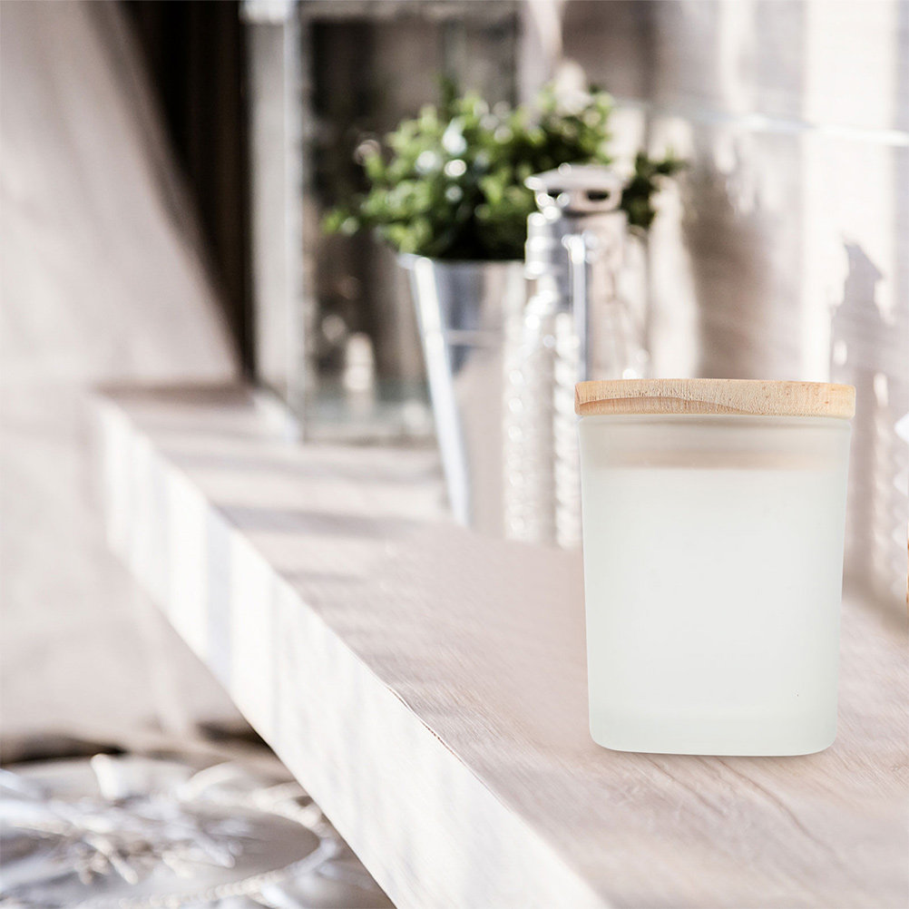Candle Making Jars With Lids - Ahşap Kapaklı, İçine Doldurulabilen, Kendin Yap