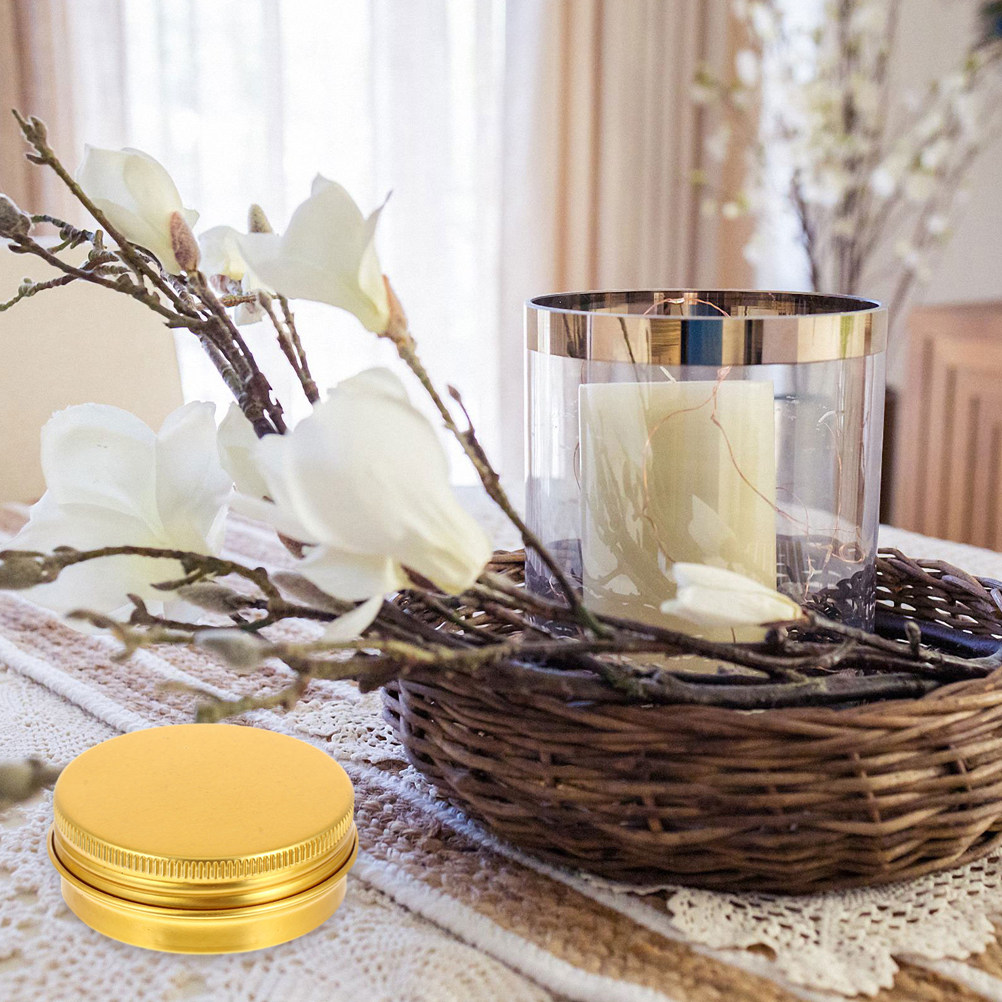 Tin Container Lid - 12 Adet Alüminyum Kapaklı, Vidalı Kapaklı