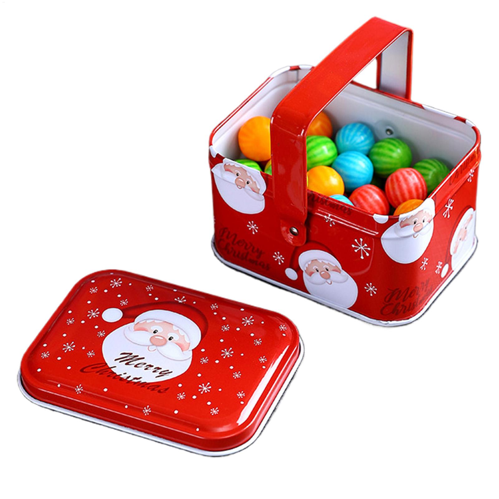 Tin Container Lid - Noel Kurabiye Kutuları, Kapaklı ve Saplı