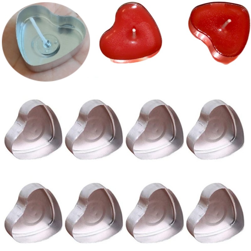 100 Takım Kalp şeklinde Boş Al - Candle Making Kits incelemesi ve fiyatı